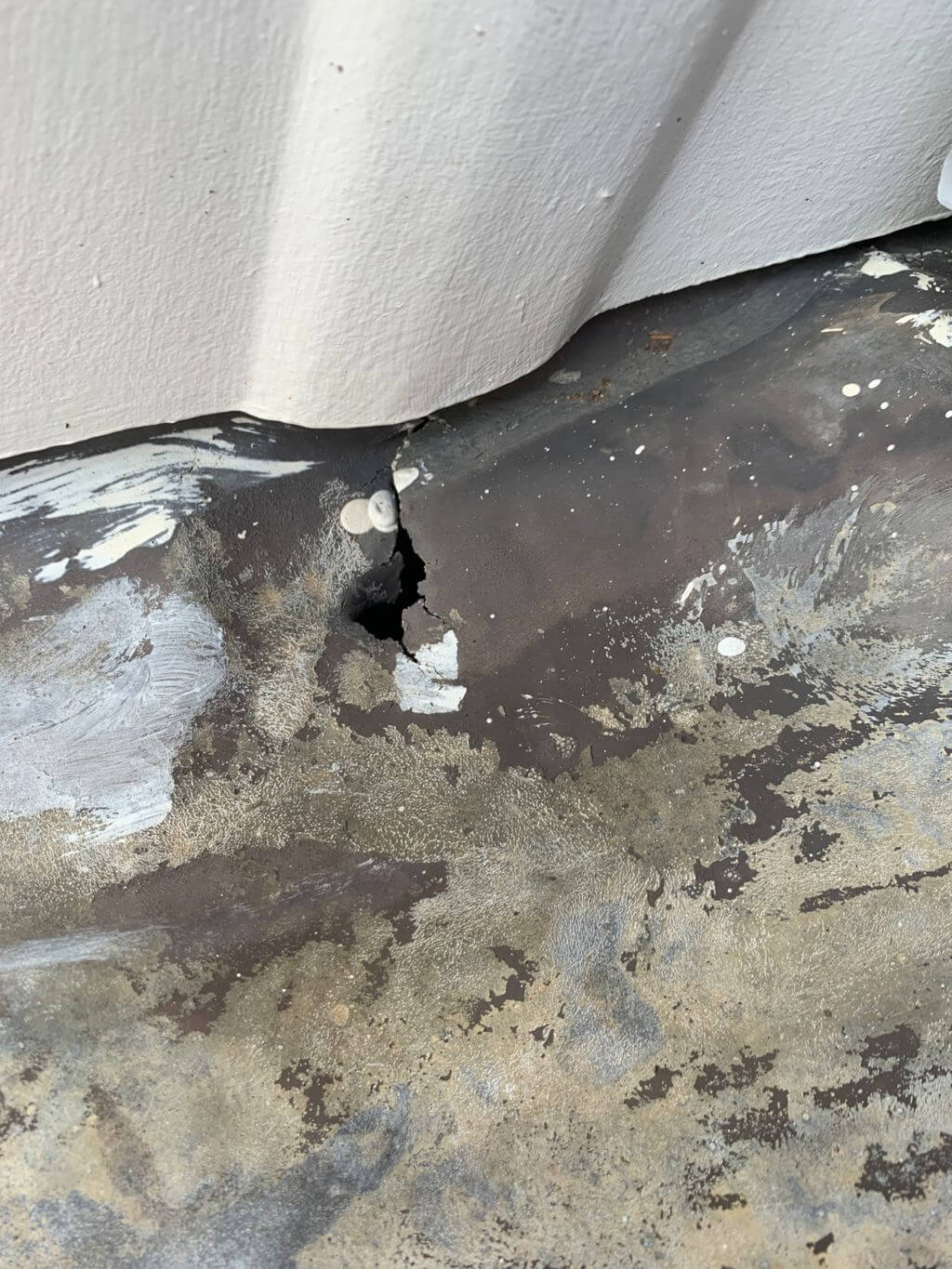 Roof flashing repair (before) — The Clean Plumber